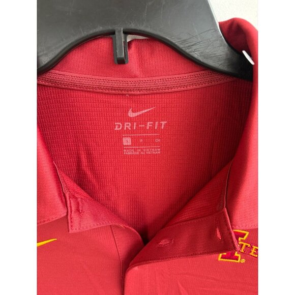 Nike Dri-Fit Iowa State Cyclones Polo Shirt Mens Red Size S - Picture 7 of 7